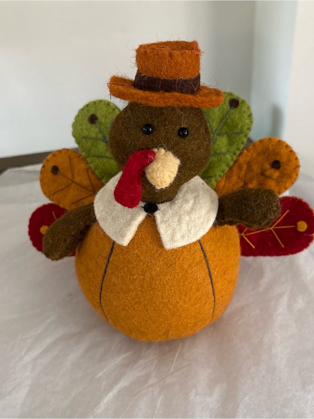 Cute Felt 8” Turkey Decor new Made In India